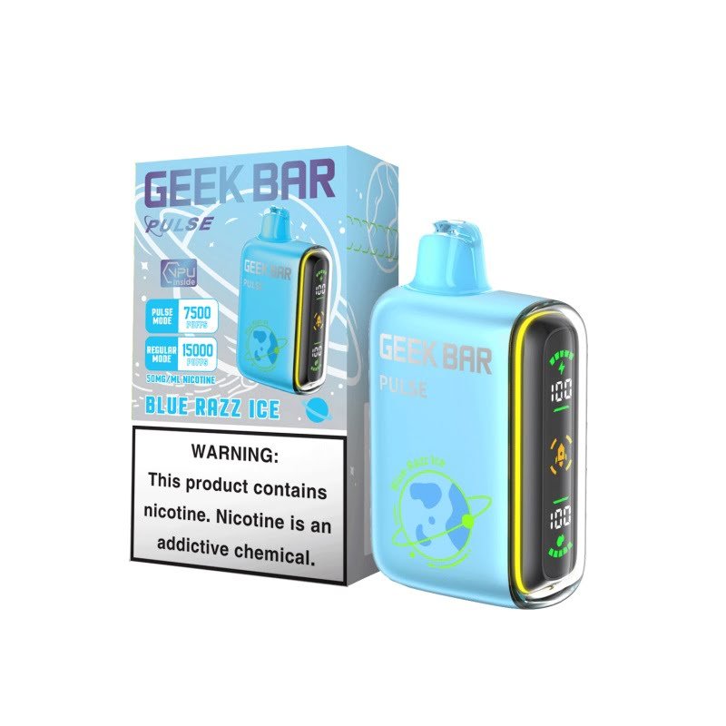 Blue Razz Ice Geek Bar Pulse 15000 Puffs Disposable Vape