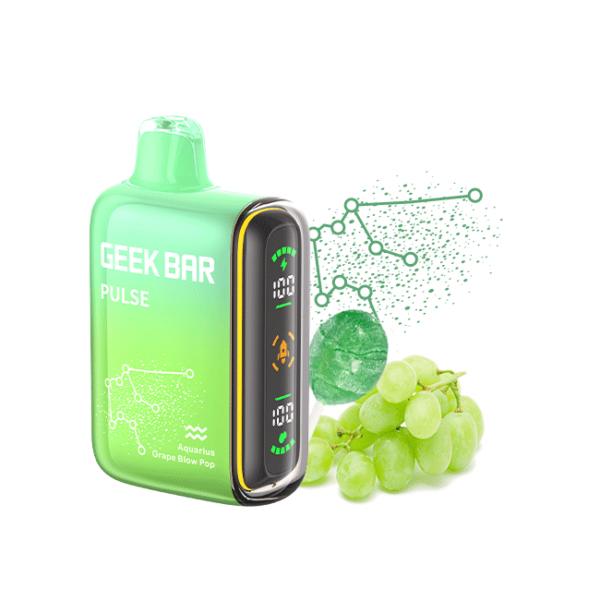 Grape Blow Pop Geek Bar Pulse 15000 Puffs Disposable Vape