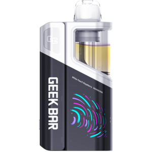 White Peach Raspberry Geek Bar Clio Platinum 50K disposable Kit