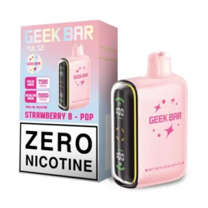 Strawberry B-pop - Geekbar 15,000 Puffs Zero Nicotine