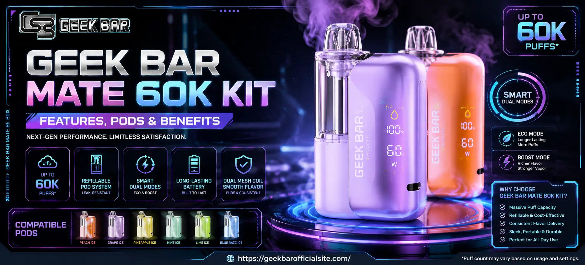 Geek Bar Mate 60K Kit