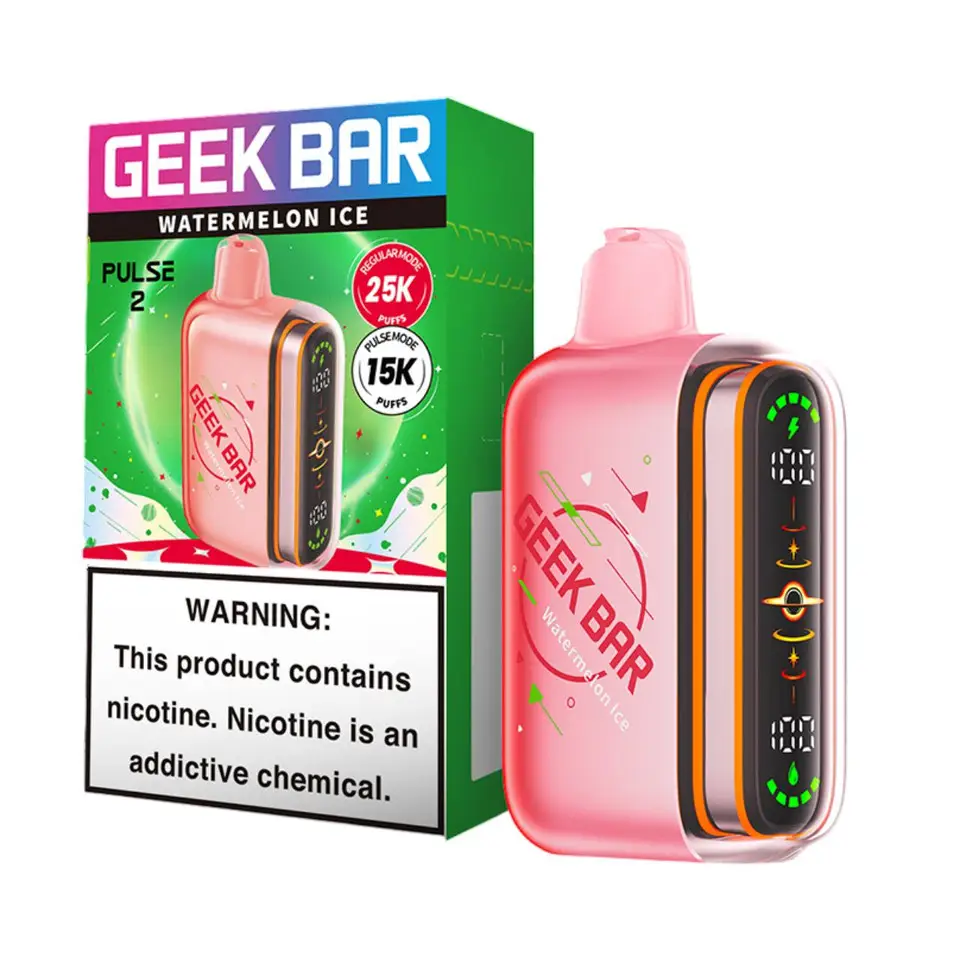 Geek Bar Pulse 2 Watermelon Ice 25K Puffs Disposable Vape 1 Geek Bar Pulse 2 Watermelon Ice